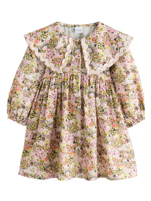 Next Kjole  gul / pastelgul / grøn / sort