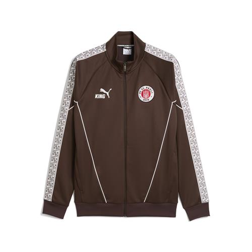 PUMA Sportsjakke 'FC St. Pauli King Anthem'  choko / rød / hvid
