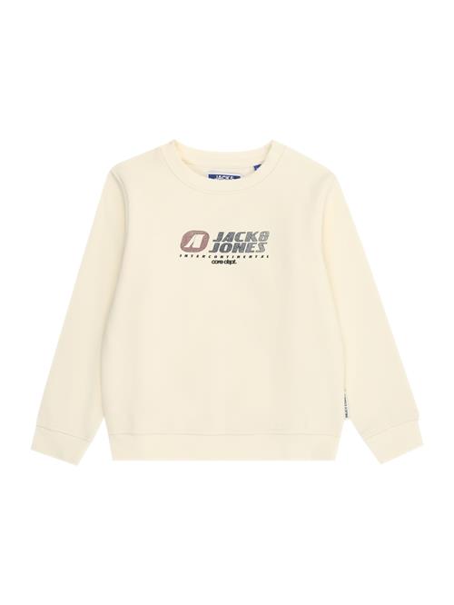 Jack & Jones Junior Sweatshirt 'JCOTIER'  lysegul / rustrød / sort