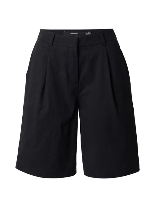 VERO MODA Bukser med lægfolder  sort