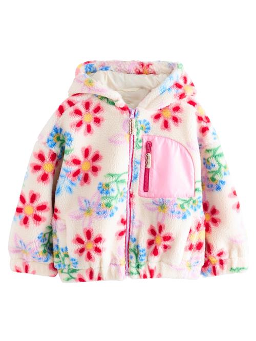 Next Fleecejakke  blå / pink / lyserød / naturhvid