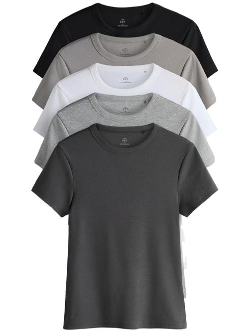 The Set Shirts  grafit / stone / grå-meleret / sort / hvid