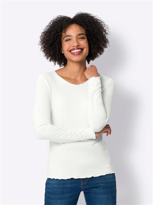 heine Shirts  ecru / rød