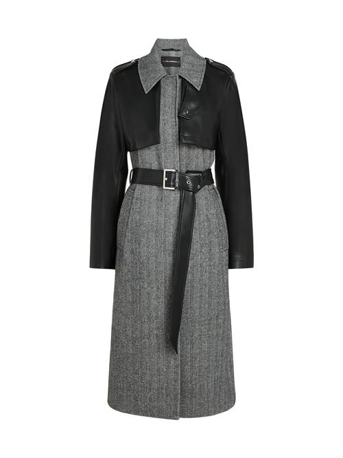 Karl Lagerfeld Overgangsfrakke  grå / sort