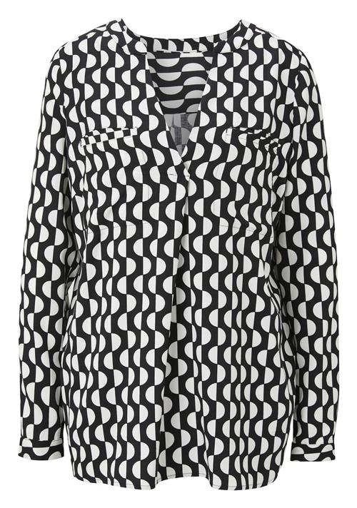 heine Bluse  sort / hvid