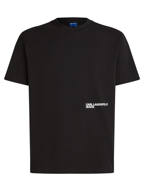 KARL LAGERFELD JEANS Bluser & t-shirts 'KARLISM'  aqua / sort / hvid