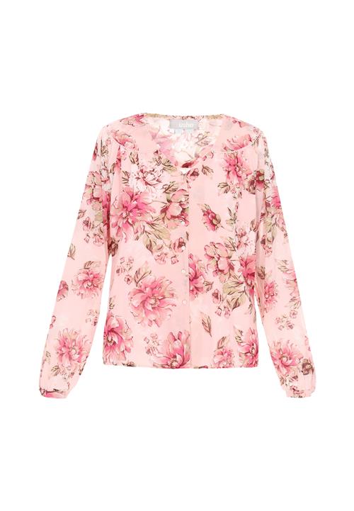 Usha Bluse  khaki / pink / lyserød