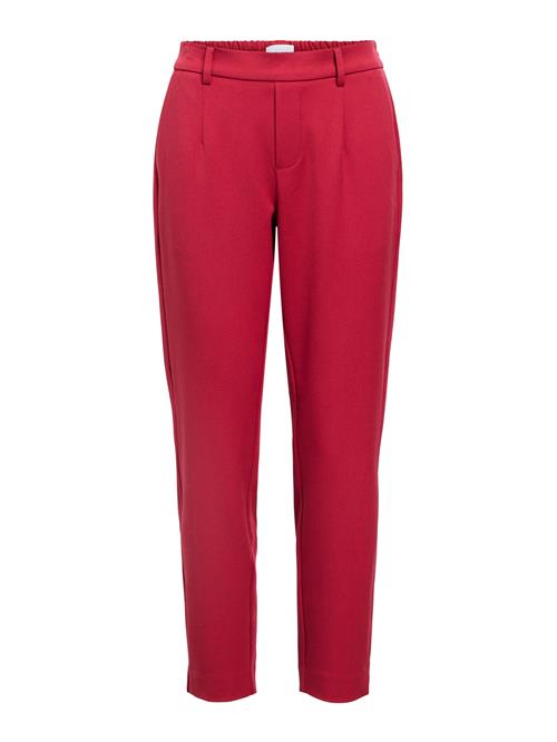 OBJECT Bukser med lægfolder 'OBJLisa'  blodrød