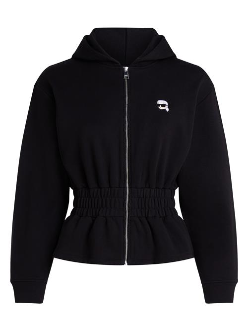 Karl Lagerfeld Sweatjakke 'Ikon'  lysebeige / sort / hvid