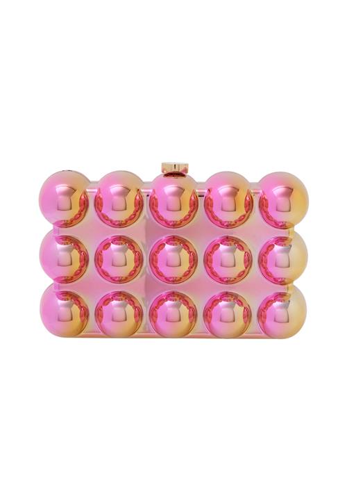 KRZY Clutch  guld / pink