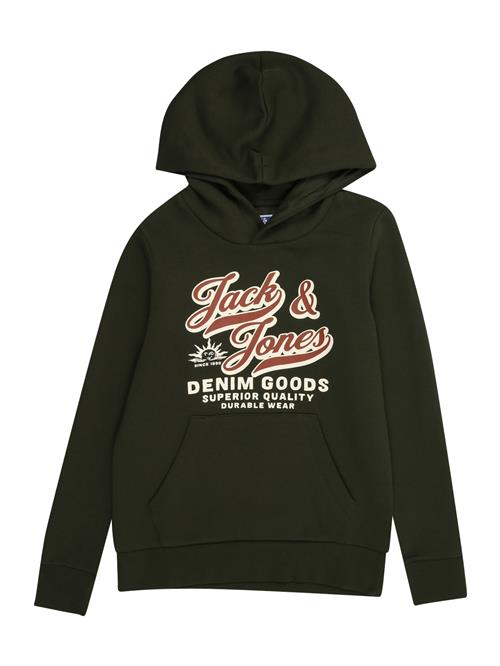 Jack & Jones Junior Sweatshirt  ecru / rustbrun / mørkegrøn