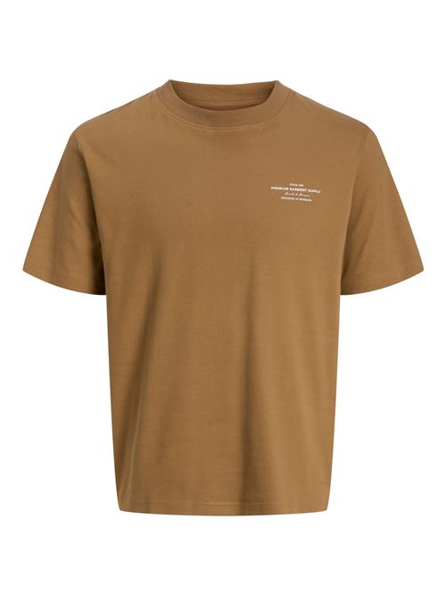 JACK & JONES Bluser & t-shirts 'Blachad'  brun / hvid