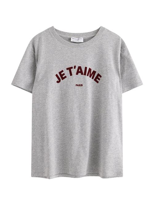 Lindex Shirts 'Nell'  grå-meleret / rød