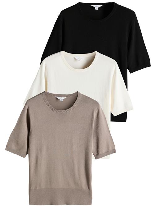 The Set Pullover  creme / mørkebeige / sort