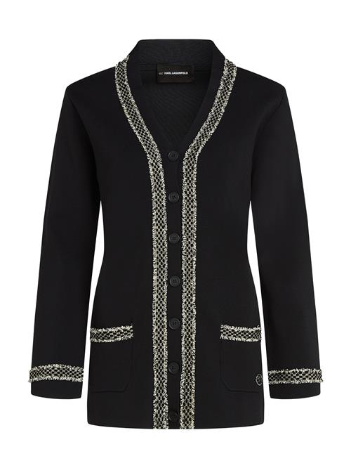 Karl Lagerfeld Strikvest  sort / uldhvid