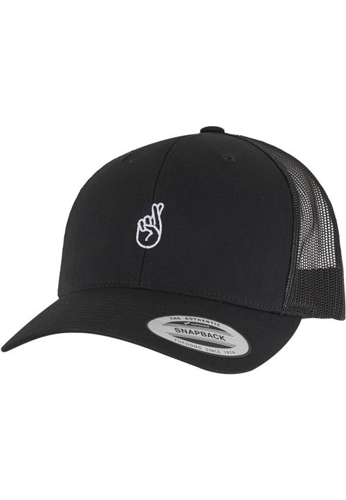 Mister Tee Hætte 'Crossed Fingers Handsign'  sort / hvid