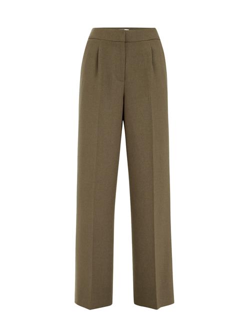 WE Fashion Bukser med lægfolder  oliven