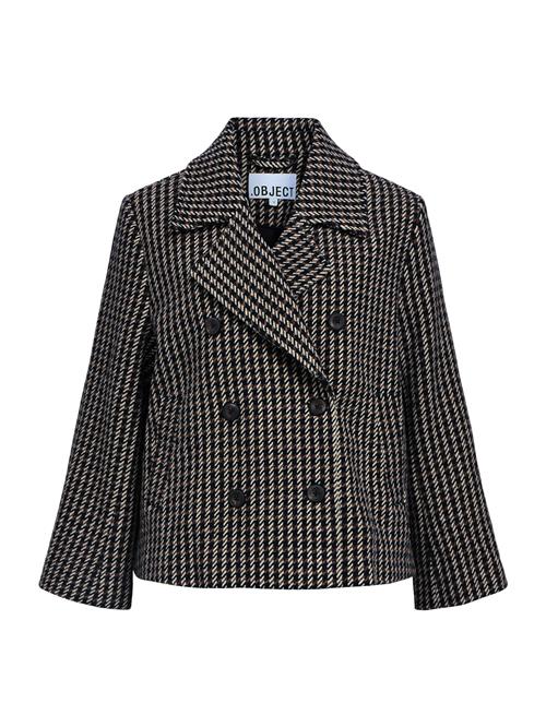 OBJECT Overgangsjakke 'OBJKeily'  beige / sort / hvid