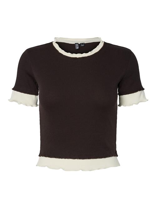 PIECES Shirts 'PCJemma'  brun / hvid