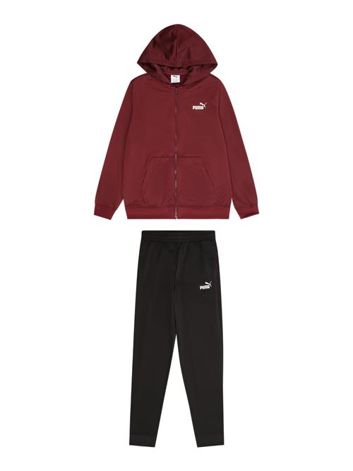 PUMA Joggingdragt  carminrød / sort
