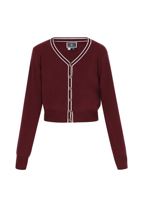 DreiMaster Maritim Cardigan  mørkerød / hvid