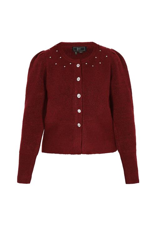 faina Cardigan  mørkerød