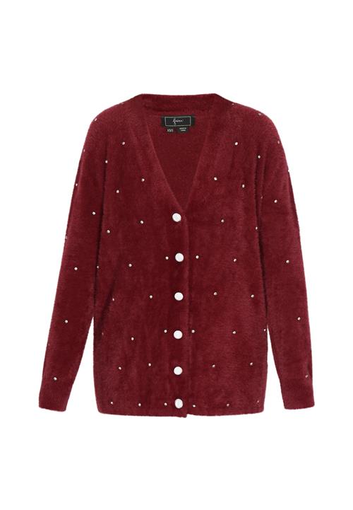 faina Cardigan  mørkerød