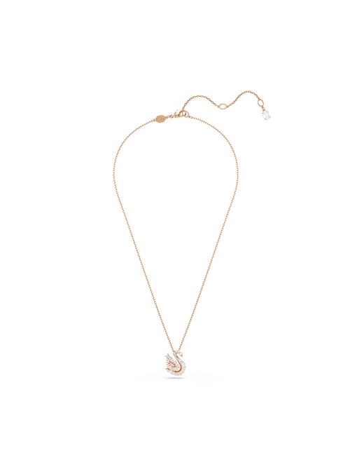 Swarovski Kæde 'Swan'  rosa guld / lyserød / transparent
