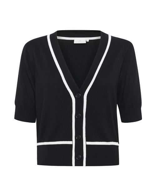 Kaffe Cardigan 'Mally'  sort / hvid