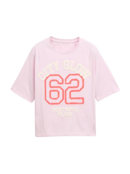 TOM TAILOR Bluser & t-shirts  lyserød / rosé / hvid