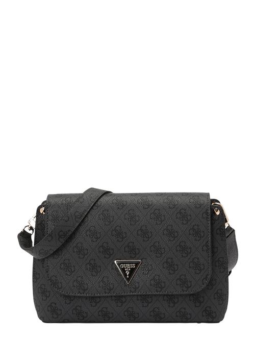 GUESS Skuldertaske 'MERIDIAN II FLAP CROSSBODY'  antracit / sort