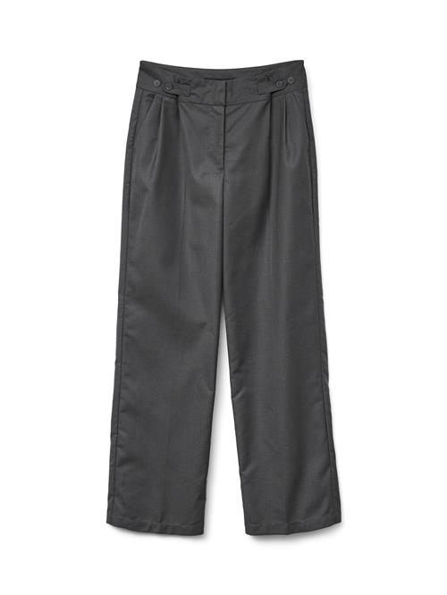 VERO MODA Bukser med lægfolder 'VMNikki'  grå-meleret