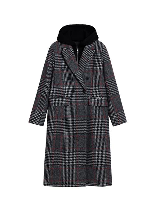 Desigual Vinterfrakke  antracit / rød / sort / hvid