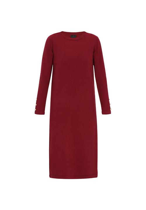 DreiMaster Klassik Strikkjole  burgunder