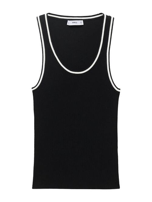 MANGO Sticktop 'SHADOWIN'  sort / hvid