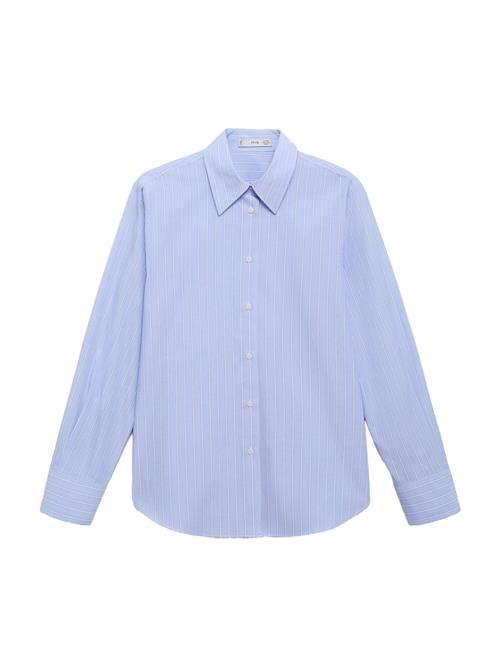 MANGO Bluse  lyseblå / lysegrå / hvid