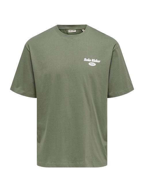 Only & Sons Bluser & t-shirts 'ONSNATHAN'  oliven / hvid