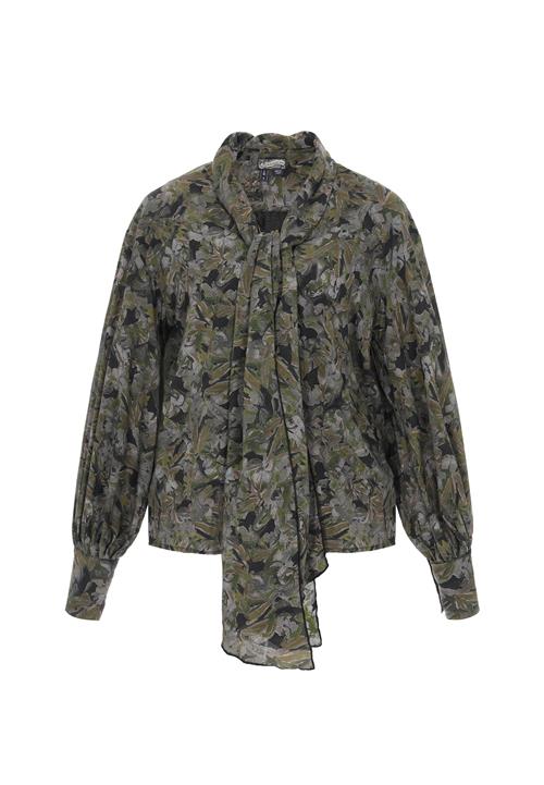 DreiMaster Vintage Bluse  basalgrå / khaki / sort