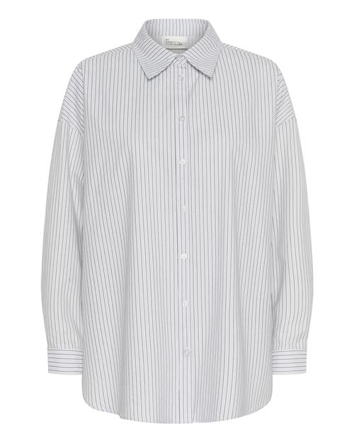 My Essential Wardrobe Bluse 'Jean''  natblå / hvid