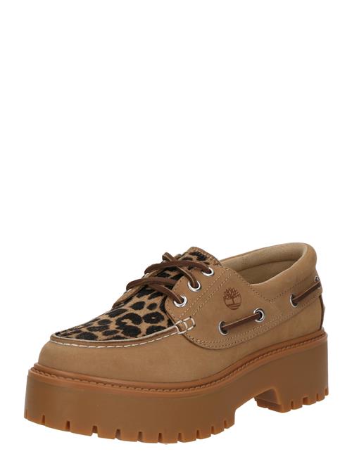 TIMBERLAND Snøresko 'STONE STREET'  beige / cappuccino / sort