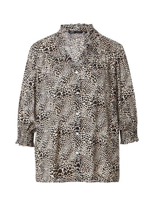 ONLY Bluse 'RAYA'  brun / sort / hvid
