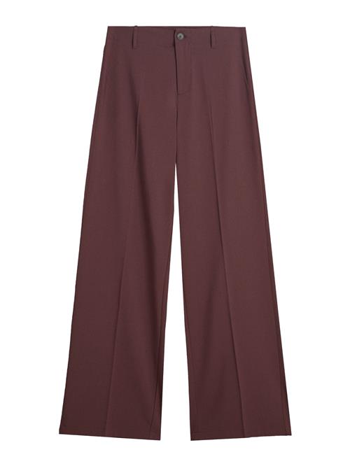 Bershka Bukser med fals  burgunder