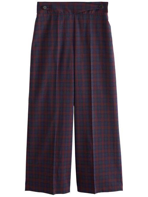 Next Bukser med fals  choko / mørkegrøn