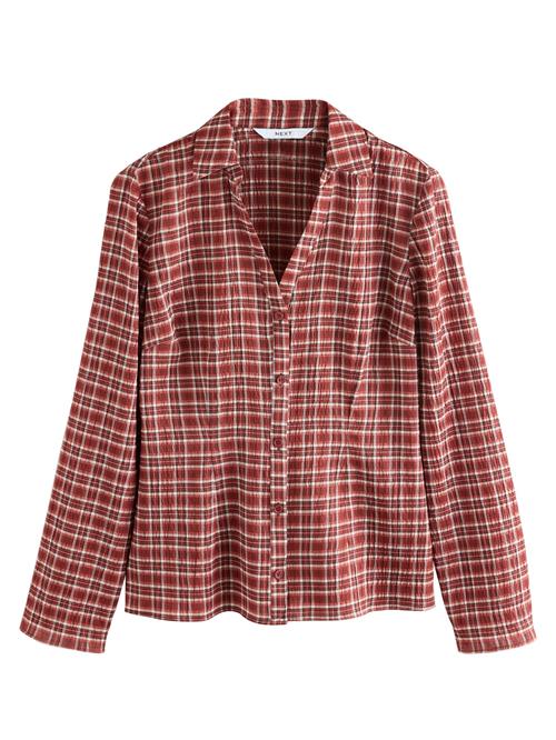 Next Bluse  brun / rød / hvid