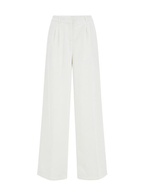 WE Fashion Bukser med lægfolder  offwhite