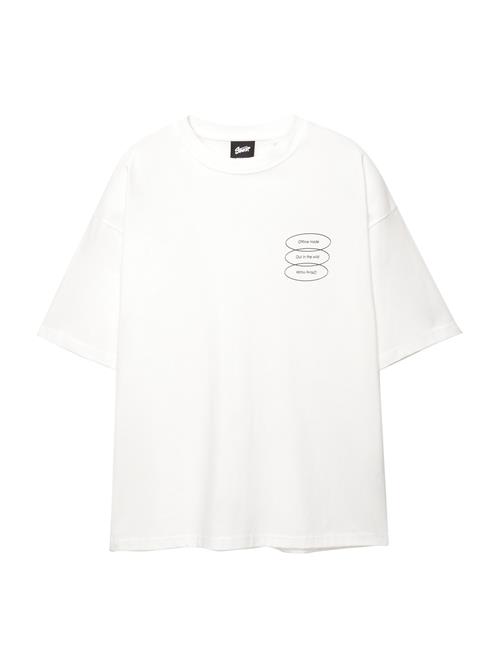 Pull&Bear Bluser & t-shirts 'GHOST MODE'  rosé / sort / hvid