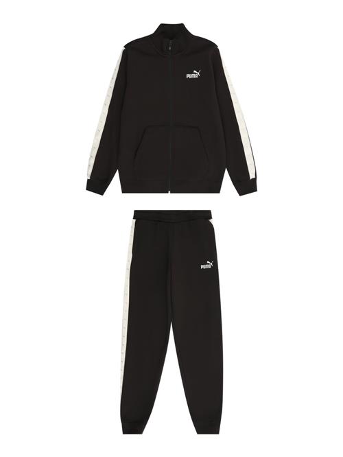 PUMA Joggingdragt 'ESS'  sort / hvid / naturhvid