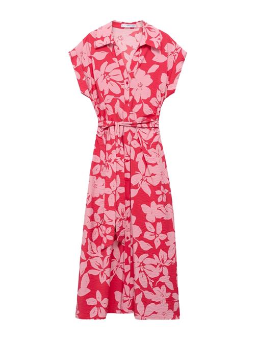 MANGO Blusekjole 'APPLE'  lyserød / knaldrød