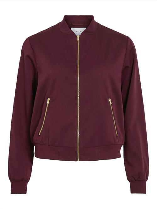 VILA Overgangsjakke 'VIBubble'  mørkerød