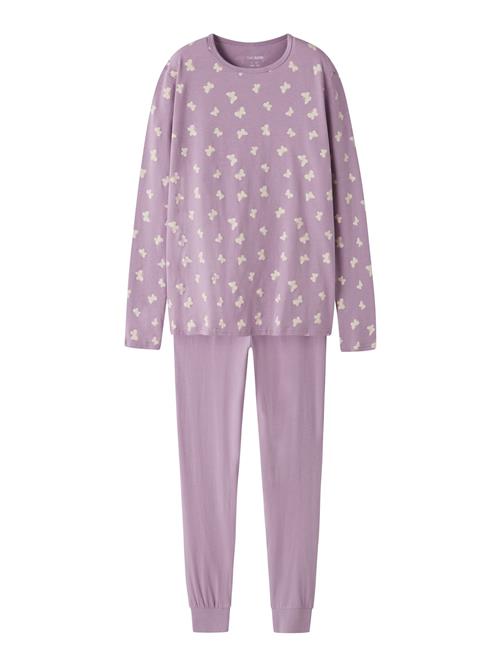 TWO SOON Nattøj  lilla / hvid